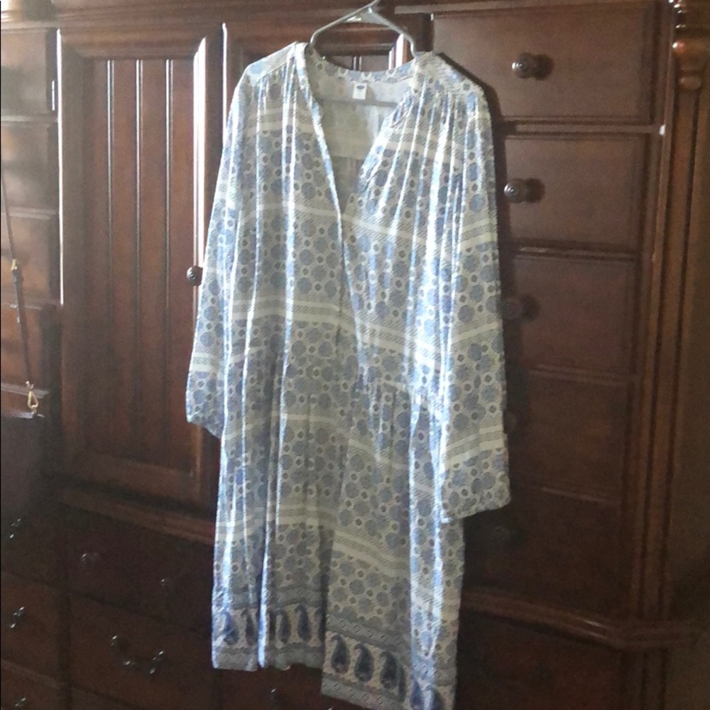 Long sleeve cotton dress